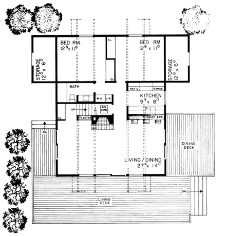 House Plan 95003 First Level Plan