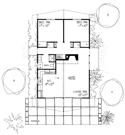 House Plan 95009 First Level Plan