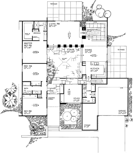House Plan 95018 First Level Plan