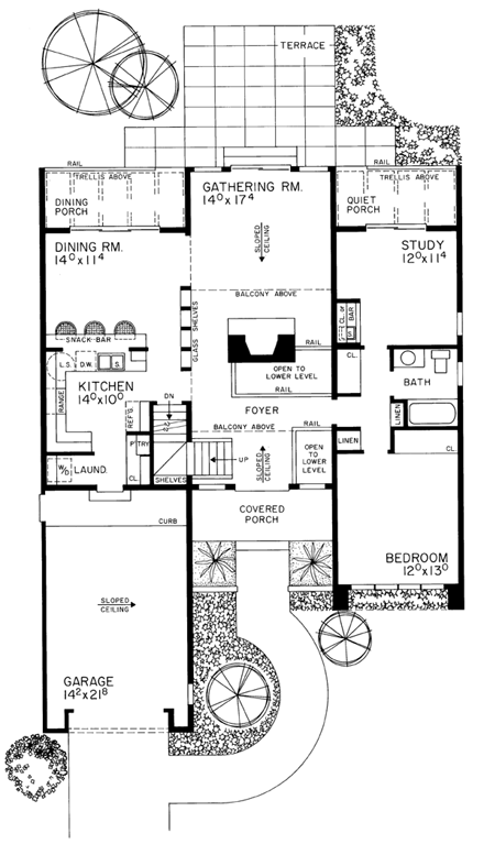 House Plan 95020 First Level Plan