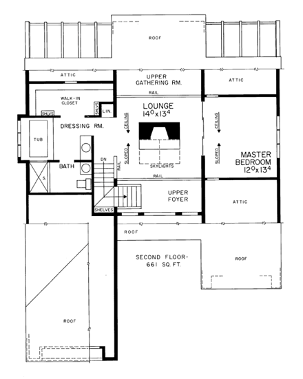 House Plan 95020 Second Level Plan