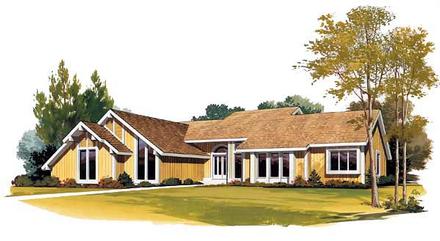 Contemporary Elevation of Plan 95024