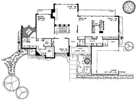 House Plan 95025 First Level Plan