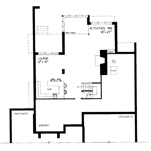 Contemporary Lower Level of Plan 95026