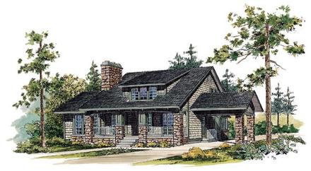 Bungalow Craftsman Elevation of Plan 95035