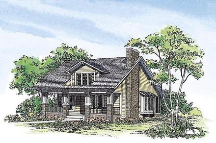 Bungalow Craftsman Elevation of Plan 95038