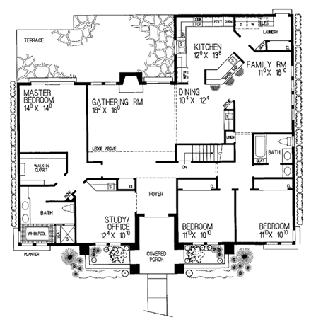 House Plan 95039 First Level Plan