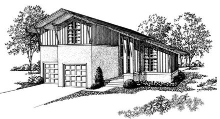 Contemporary Elevation of Plan 95048