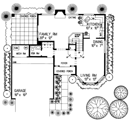 House Plan 95051 First Level Plan