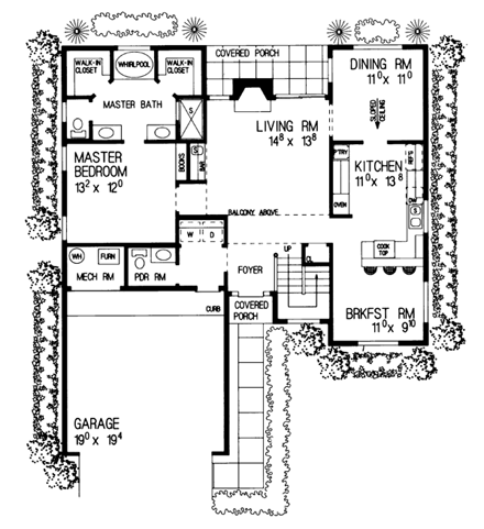 House Plan 95052 First Level Plan