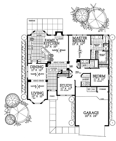 House Plan 95056 First Level Plan