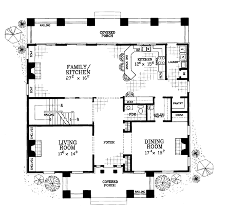 House Plan 95058 First Level Plan