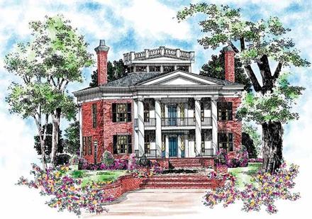 Colonial Plantation Elevation of Plan 95058