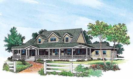 Country Farmhouse Elevation of Plan 95064