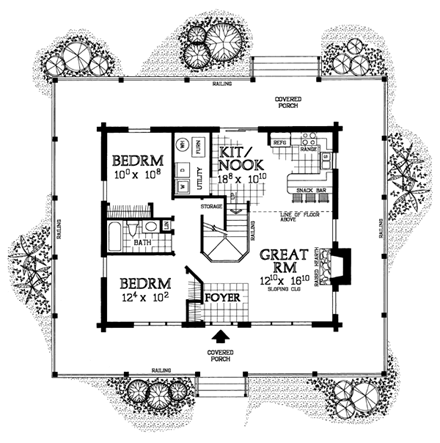 House Plan 95081 First Level Plan