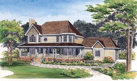 Farmhouse Victorian Elevation of Plan 95083