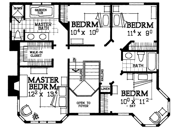 Farmhouse Victorian Level Two of Plan 95089