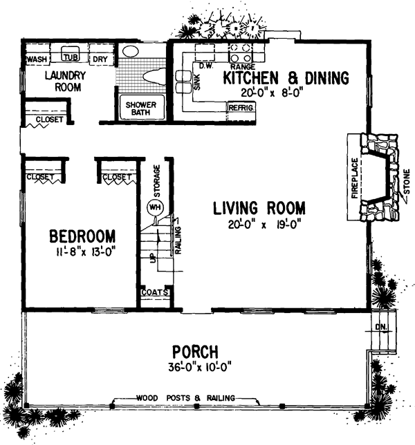 Cabin Ranch Level One of Plan 95090