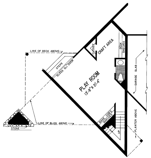 Contemporary Lower Level of Plan 95092