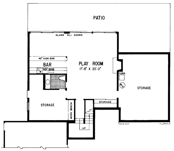 Contemporary Lower Level of Plan 95095