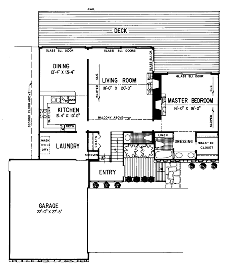House Plan 95095 First Level Plan