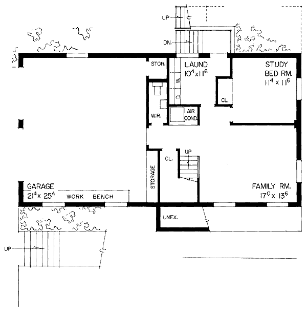 Ranch Lower Level of Plan 95098