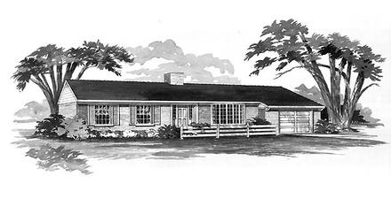 Ranch Elevation of Plan 95100