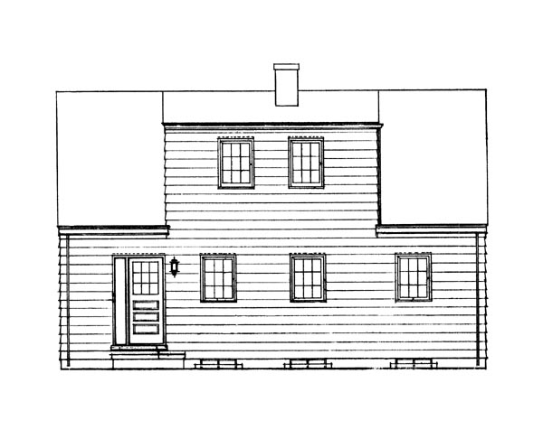 One-Story Ranch Rear Elevation of Plan 95101