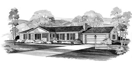 Ranch Elevation of Plan 95106