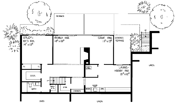 One-Story Ranch Lower Level of Plan 95109