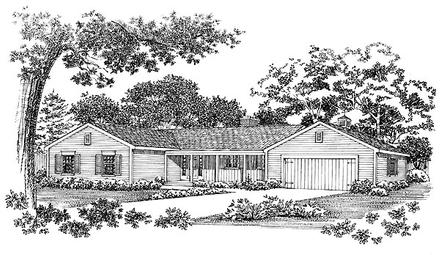 One-Story Ranch Elevation of Plan 95109