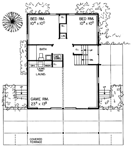 House Plan 95119 Second Level Plan