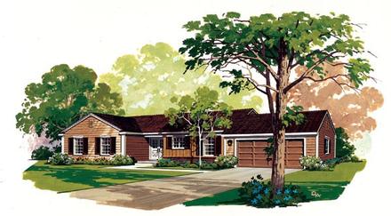 One-Story Ranch Elevation of Plan 95126
