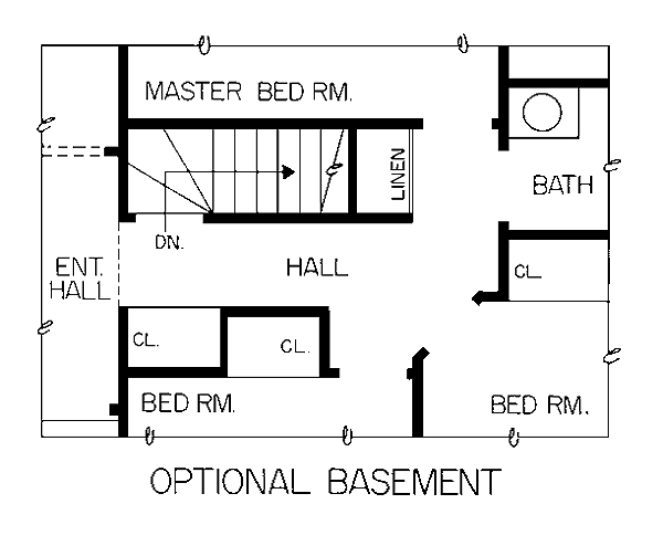 Ranch Lower Level of Plan 95127