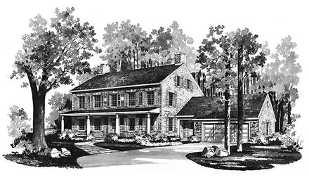 Colonial Elevation of Plan 95131