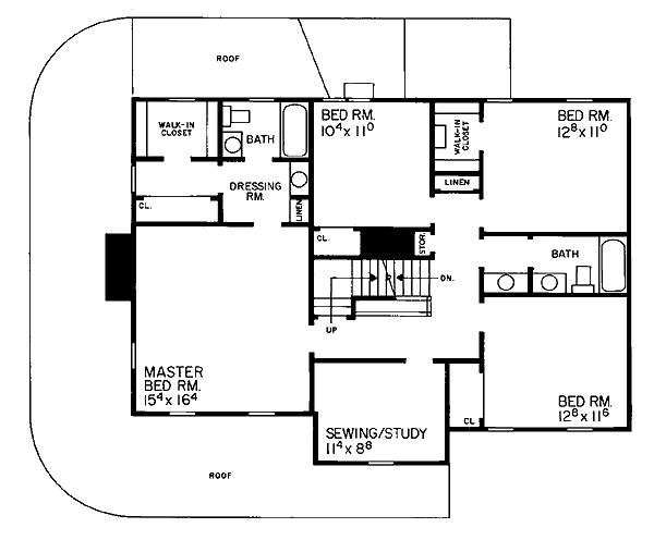 Country Farmhouse Level Two of Plan 95133