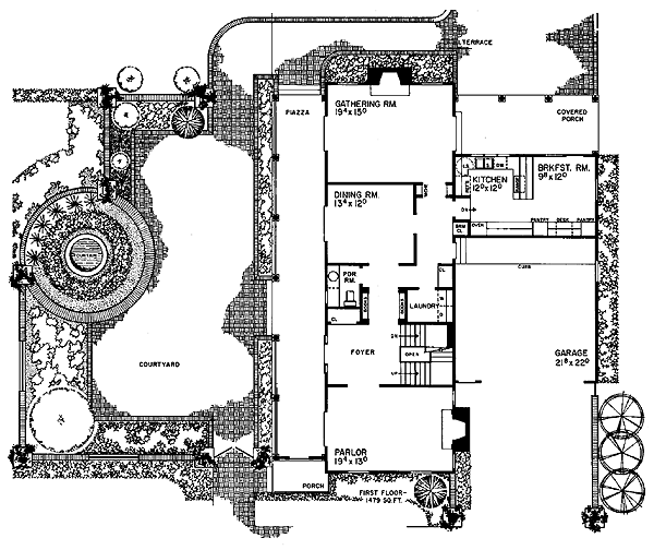 Colonial Country Southern Level One of Plan 95135