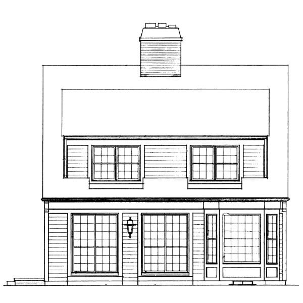 Bungalow Rear Elevation of Plan 95141