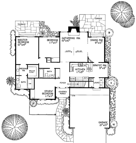 House Plan 95156 First Level Plan