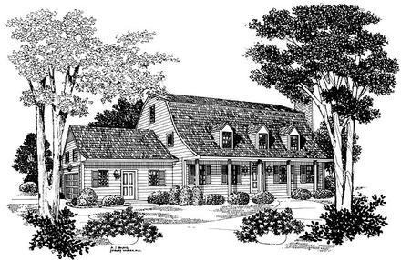 Colonial Country Elevation of Plan 95171