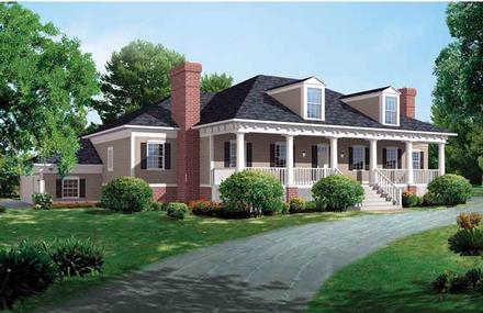 Colonial Country Elevation of Plan 95172