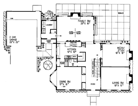 House Plan 95174 First Level Plan