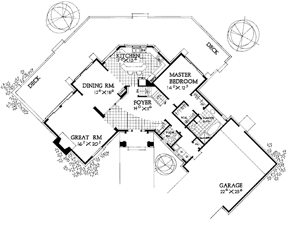 Contemporary Level One of Plan 95177