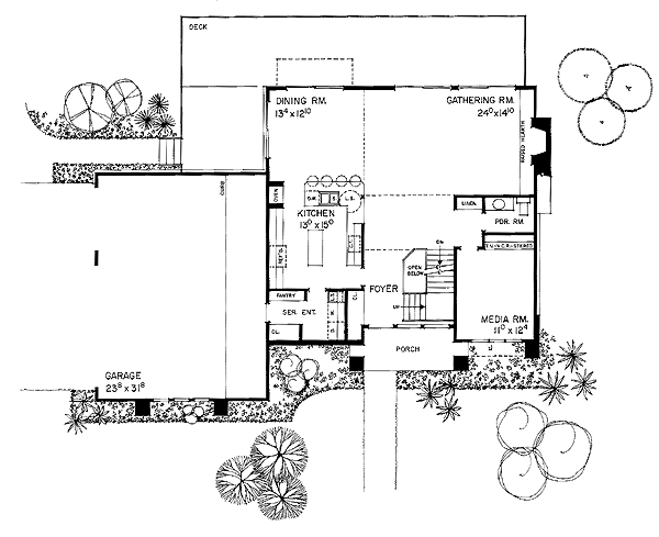 Contemporary Level One of Plan 95186