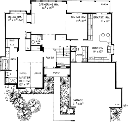 House Plan 95187 First Level Plan