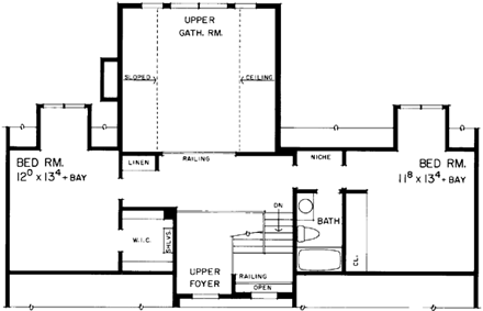 House Plan 95187 Second Level Plan