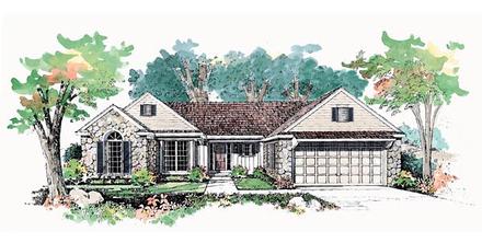 Ranch Elevation of Plan 95189