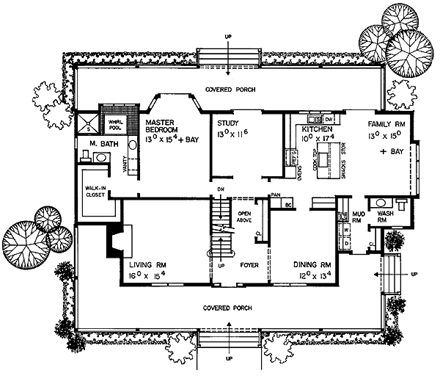 House Plan 95194 First Level Plan