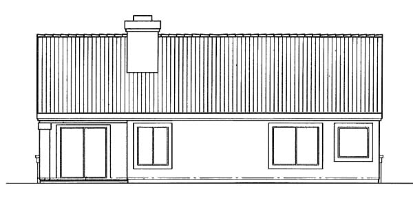 Traditional Rear Elevation of Plan 95198