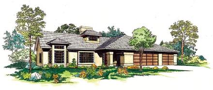 Contemporary Southwest Elevation of Plan 95199